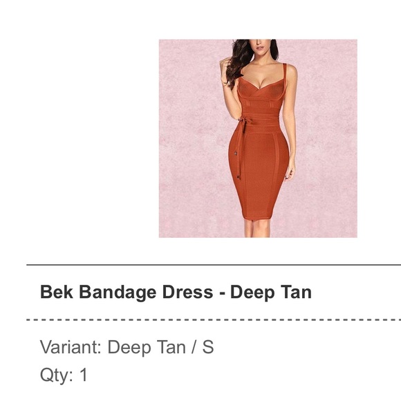 Bodycon Dress in RUST - Picture 11 of 12